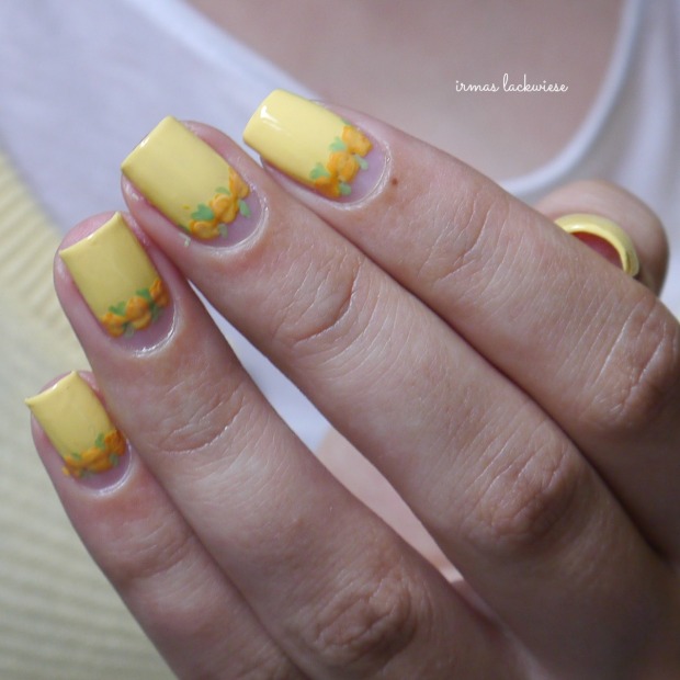 yellow roses nailart (13)